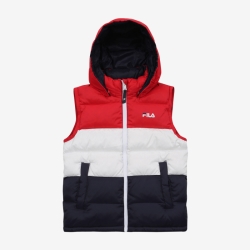 Fila Biella River Sable Down Vest - Poikien Kevyet Takit - TummanPunainen | FI-42806